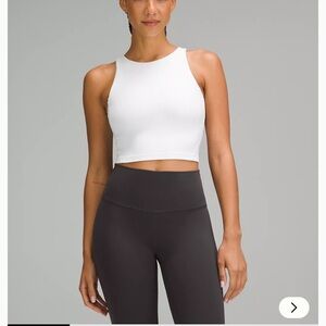 Lululemon Athletica White Crop Top